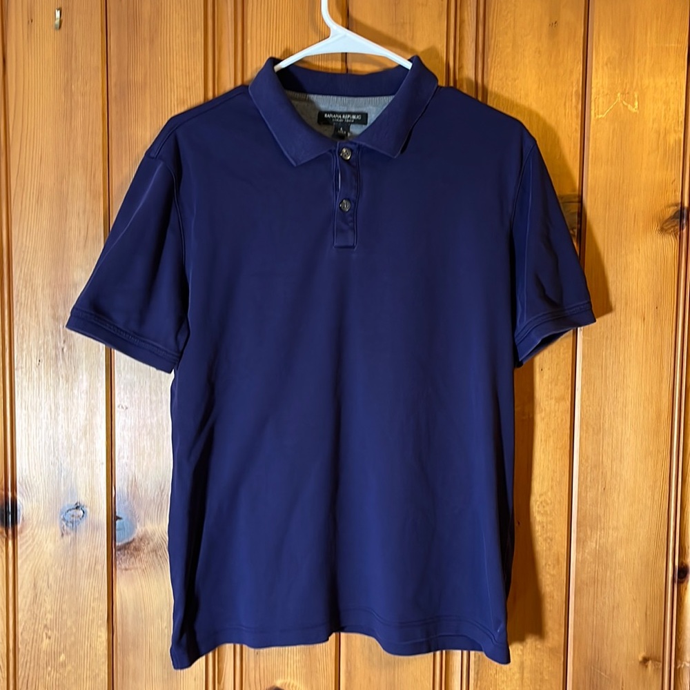 Banana Republic, Luxury Touch Polo, Purple, Size Large